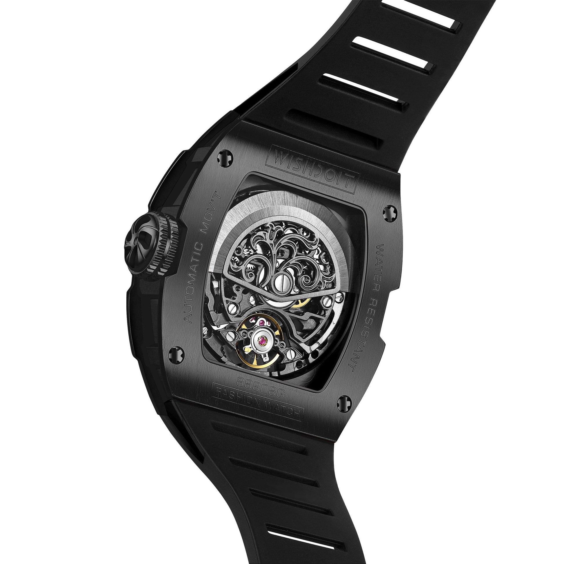 Best Mens Automatic Mechanical Runway Black Watch In Wishdoit Watches