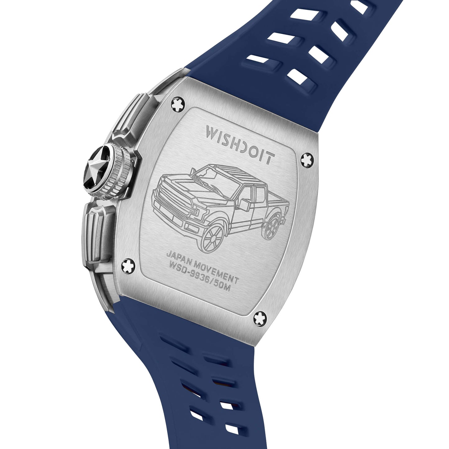 Racing | F-150 Chrono-Silvery Watch (Blue Strap)