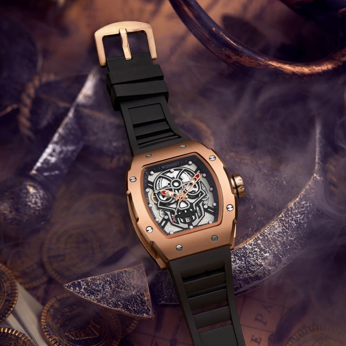 Pirate | Joli Rouge-Gold Watch - Wishdoit WatchesWSD8896:EA