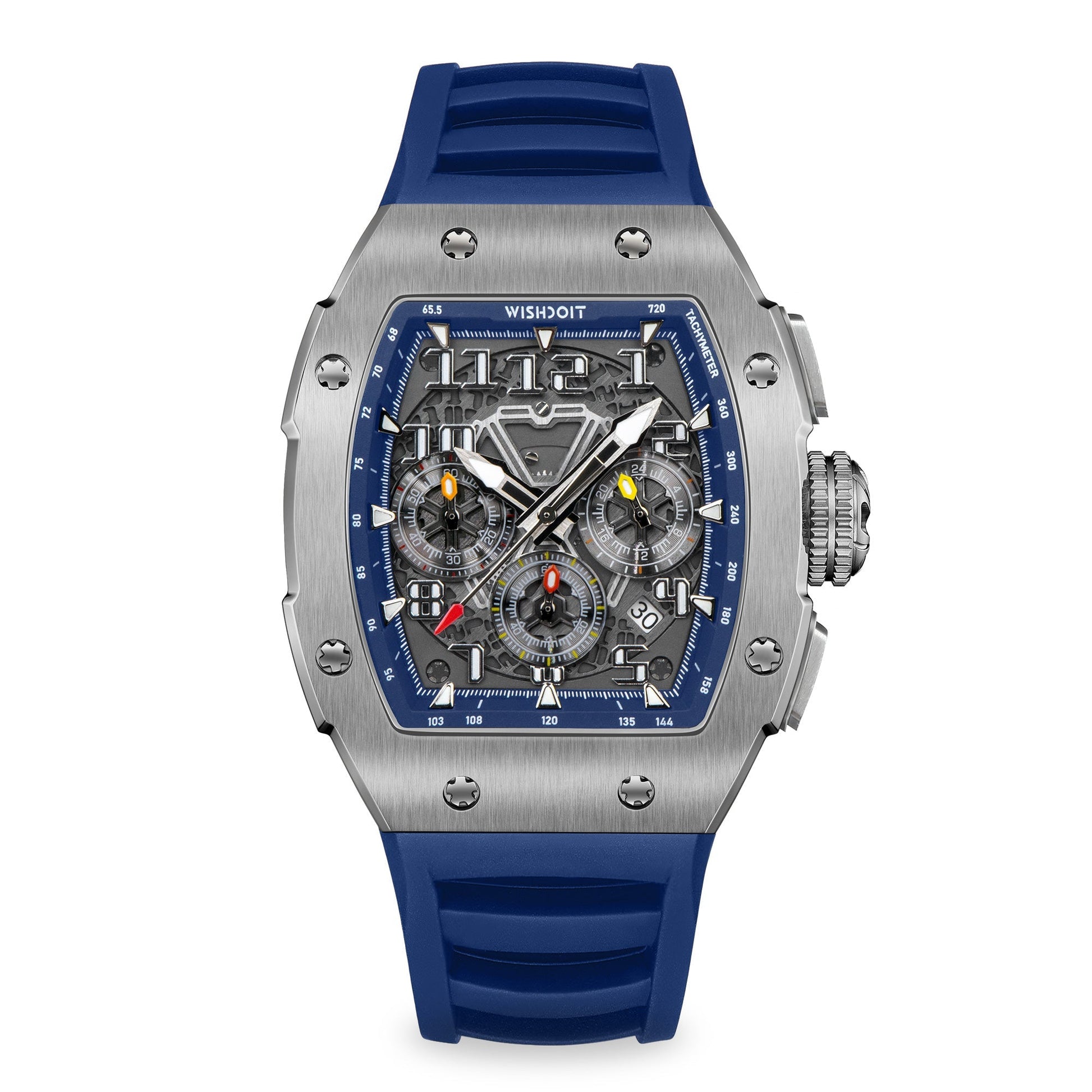 Shop Racing GT Chronograph Quartz Silver Blue Watch on Wishdoit Watches