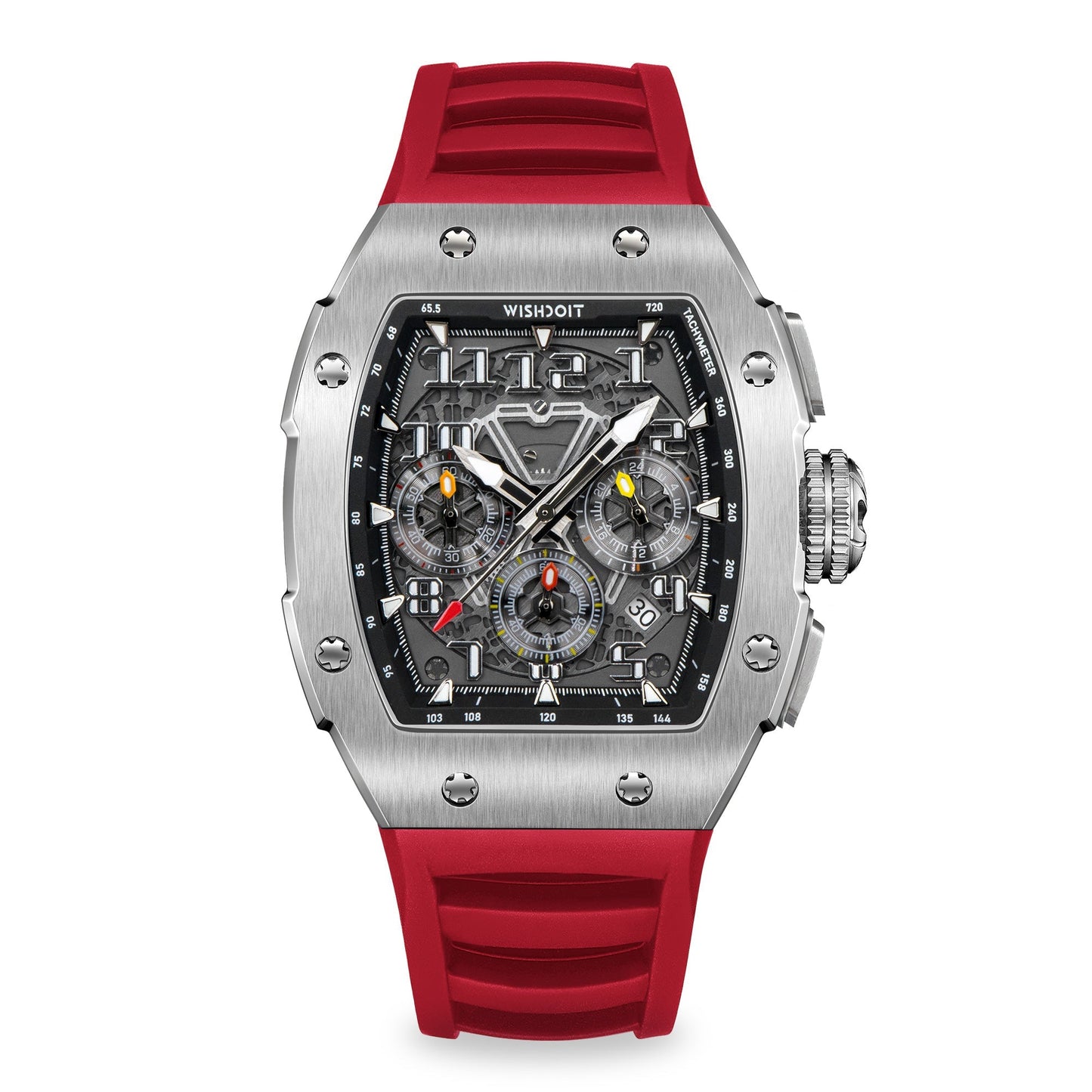 Shop Racing GT Chronograph Quartz Silver Red Watch on Wishdoit Watches