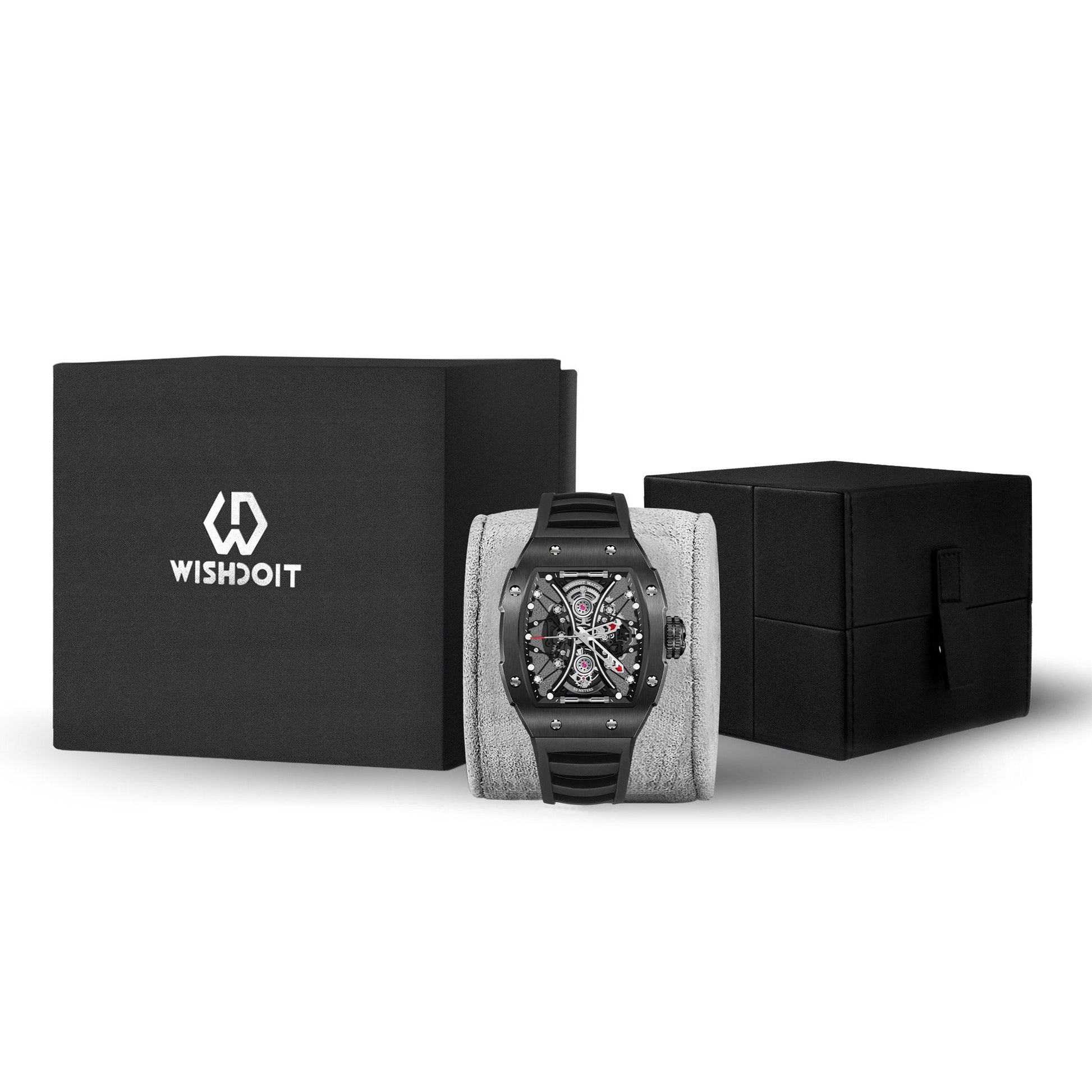 Buy Quartz Sports Skeleton Black Watch on Wishdoit Watches