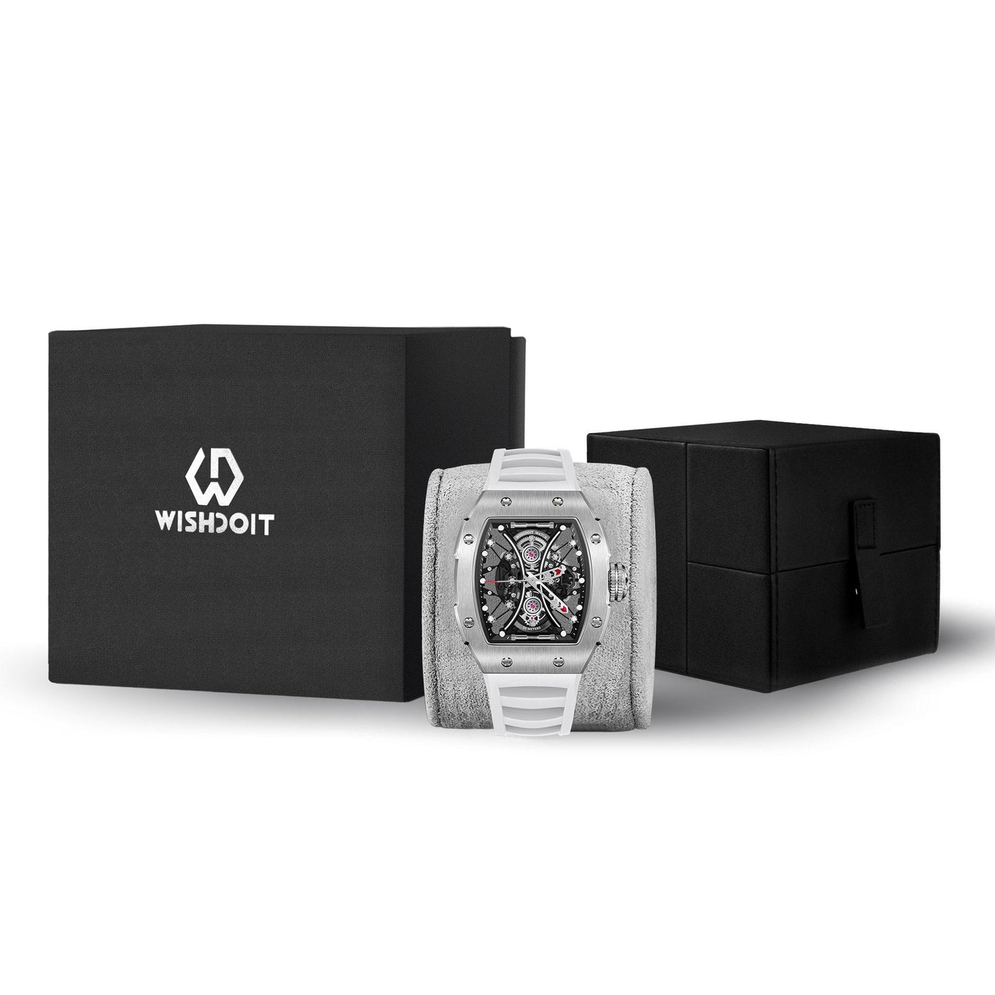 Buy Quartz Sports Skeleton Silver White Watch on Wishdoit Watches