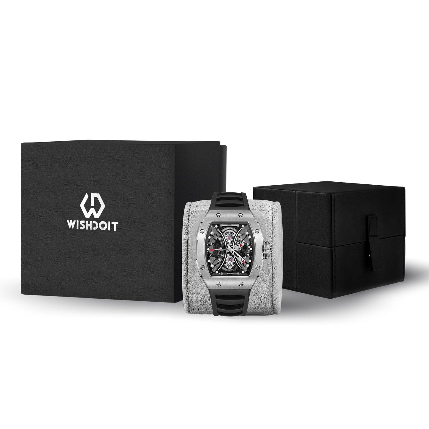 Skeleton | Hourglass-Silvery Watch - Wishdoit WatchesWSD9917:silvery black