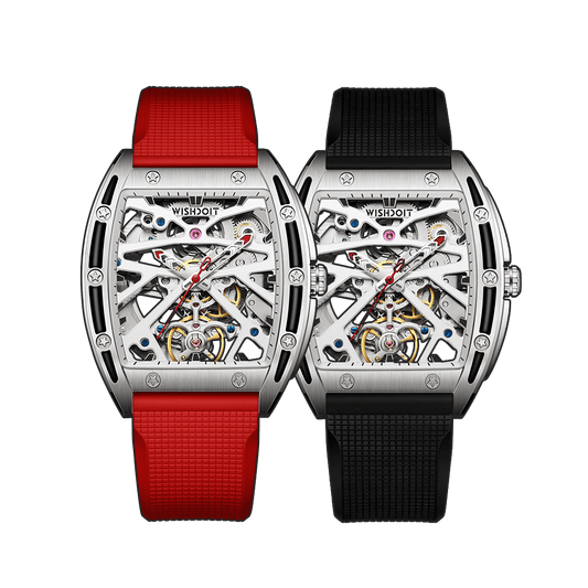 VDay Gift | Urca-Couple Watches-Silvery Black&Red - Wishdoit WatchesWSD-9905-Couple3