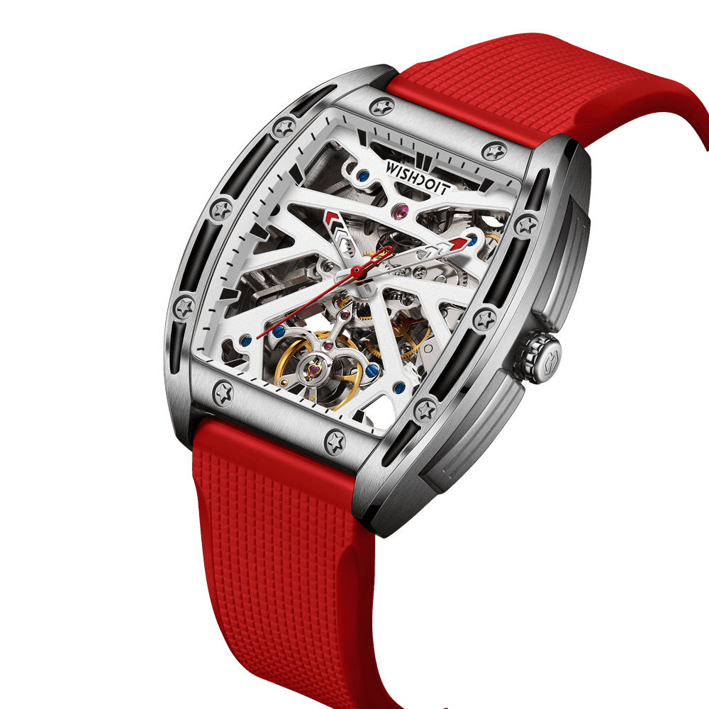 VDay Gift | Urca-Couple Watches-Silvery Black&Red - Wishdoit WatchesWSD-9905-Couple3