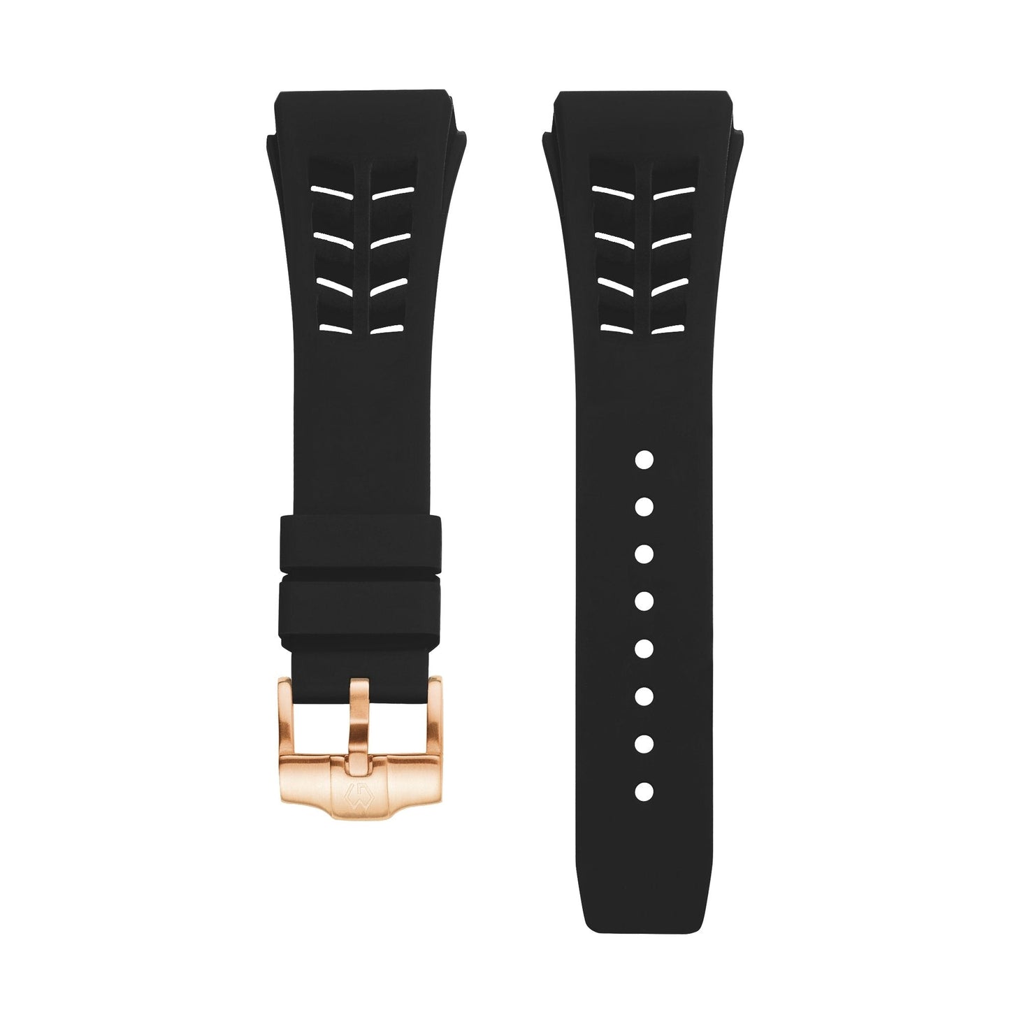 Watch Strap | Black With Gold Buckle 22.5cm - Wishdoit Watches