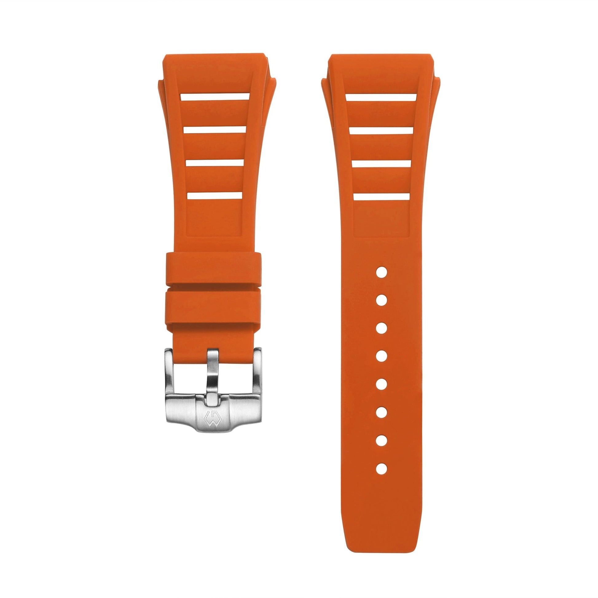 Fluoro rubber Watch Strap Orange 25mm | Wishdoit Watches